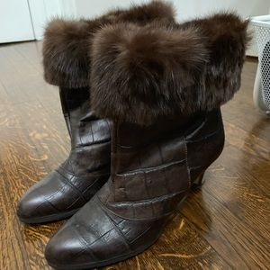 Derecuny Maroon Boots